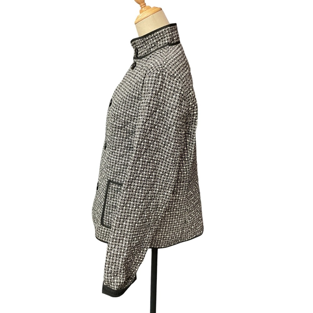 Talbots Women's Geometric Print Reversible Lightweight Quilted Jacket Size Large - Picture 5 of 16